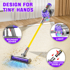 BLAXTEM roller attachment in use showing pretend carpet cleaning by kids