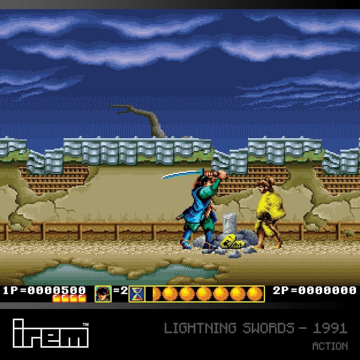 Blaze Evercade IREM Collection 1 10-Yard Fight arcade screenshot showcases classic action.