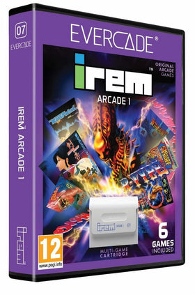 Blaze Evercade IREM Collection 1 front cover view for display and collector appeal.