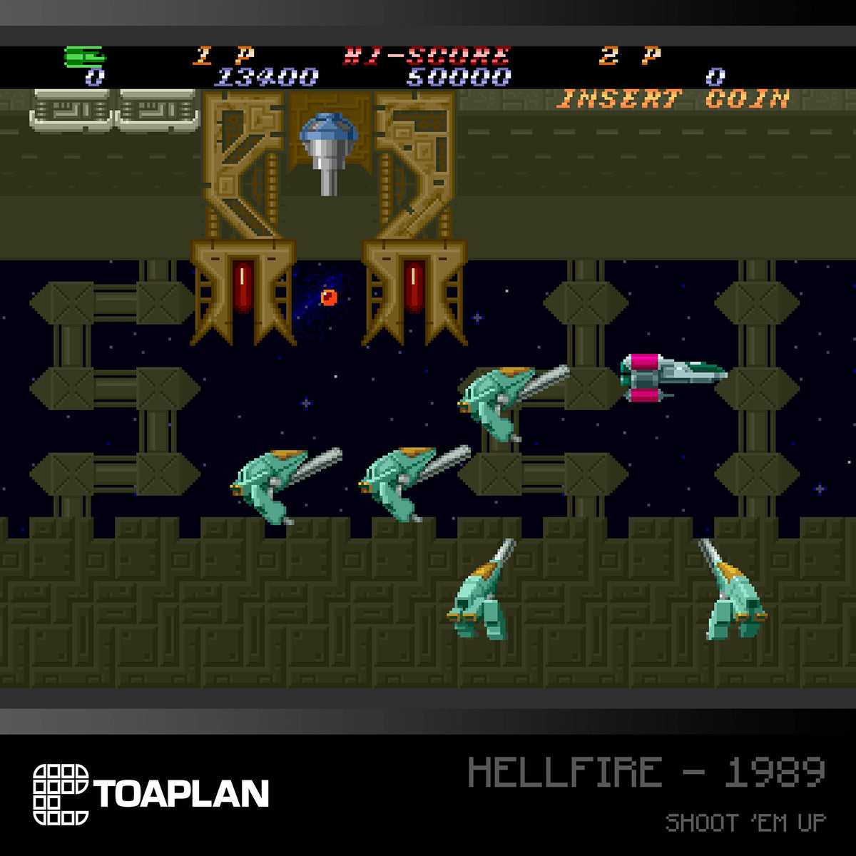 Demons World gameplay on Blaze Evercade Toaplan cartridge presenting classic arcade action