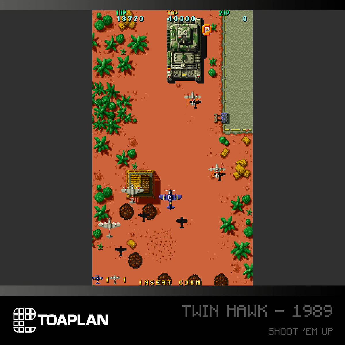 Fire Shark gameplay on Blaze Evercade Toaplan cartridge offering naval shooting excitement