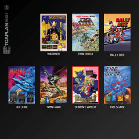 Wardner gameplay on Blaze Evercade Toaplan cartridge showing side-scrolling action