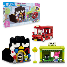 BLDR Badtz-Maru Bowling Alley Build Set showcases a colorful lane for imaginative play.