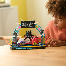 BLDR Squish Tour Concert figures Emily, Gordon, and Jarik invite interactive play and display