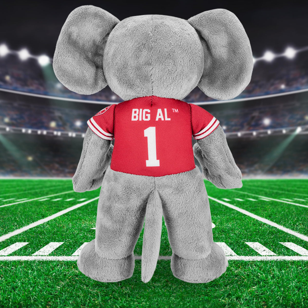 Bleacher Creatures Alabama Crimson Tide Al the Elephant plush embellishments showcase official branding.