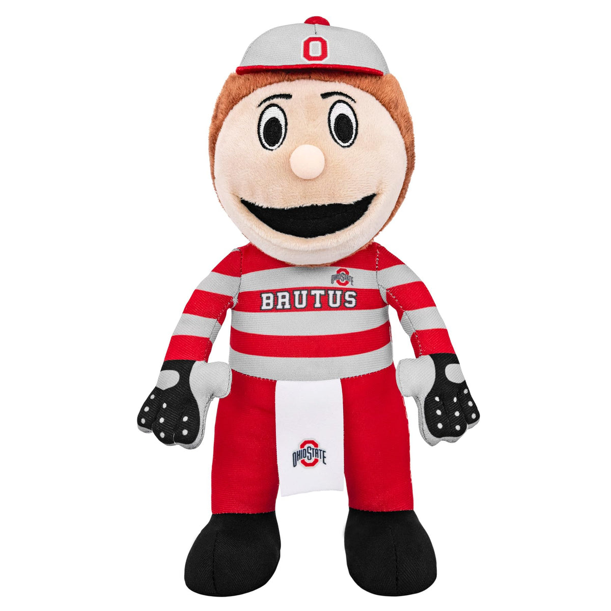 Bleacher Creatures Brutus plush front view highlights lifelike Buckeyes detail and cuddly softness.