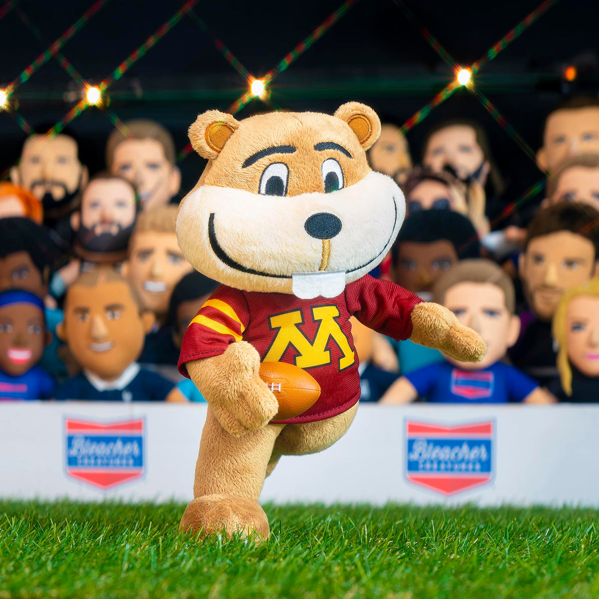 Bleacher Creatures Goldy Gopher display-ready plush for shelves or desks.