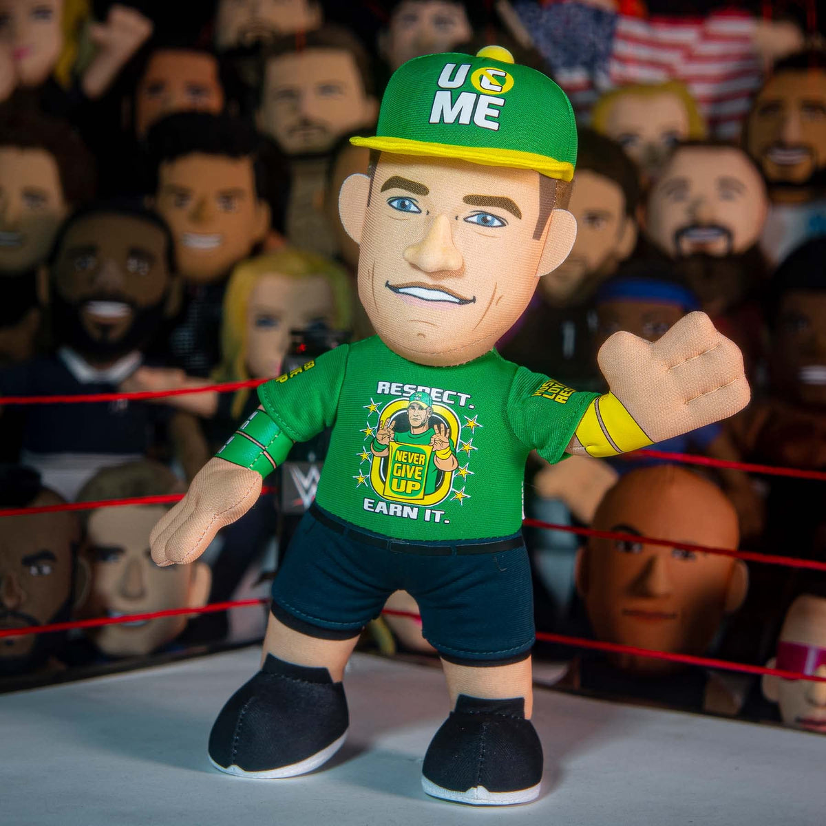 Bleacher Creatures John Cena plush perfect for play and storytelling scenarios.