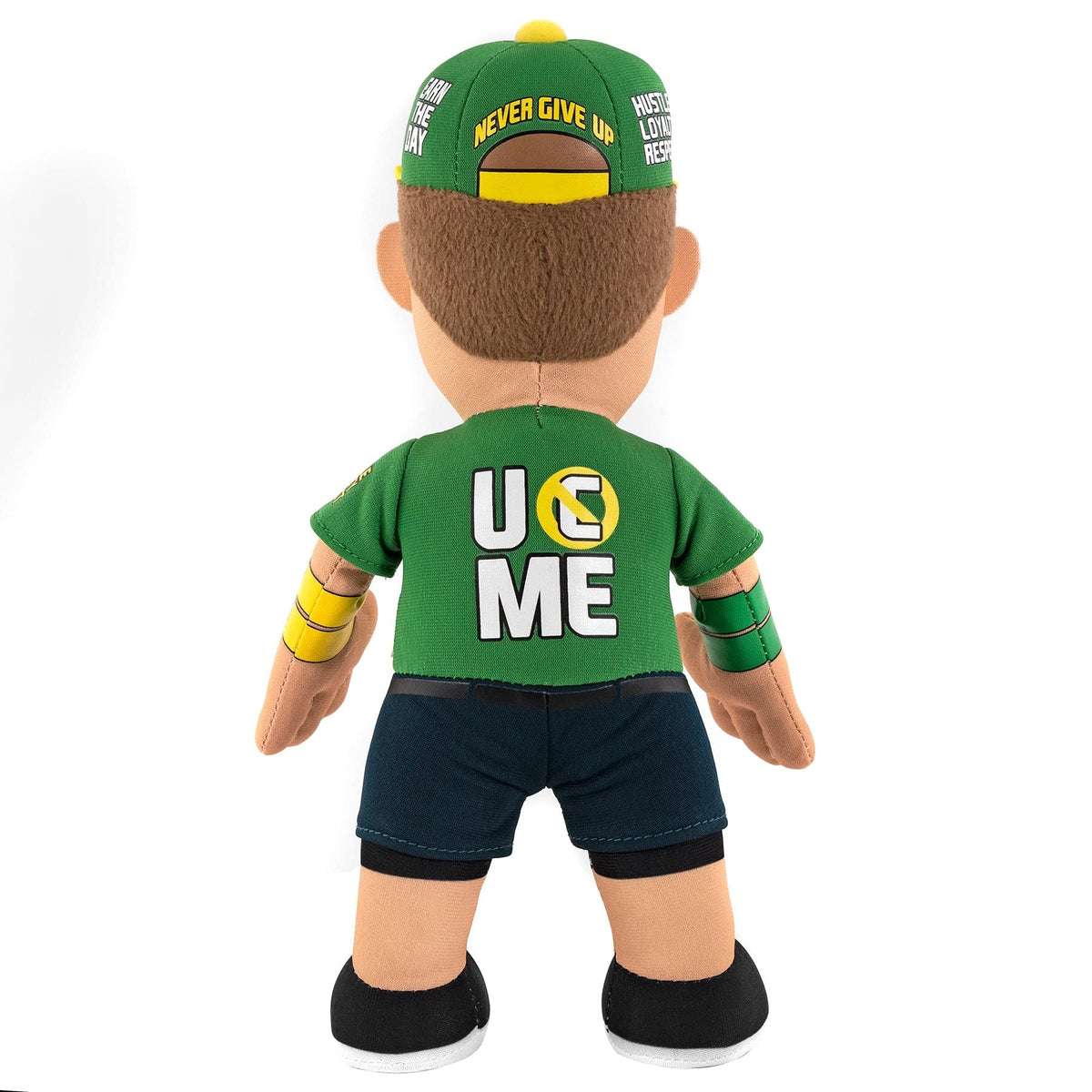 Bleacher Creatures John Cena plush with soft fabric and stand-friendly design.