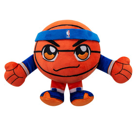 Bleacher Creatures Knicks Kuricha 8-inch sitting plush on shelf adds team spirit.
