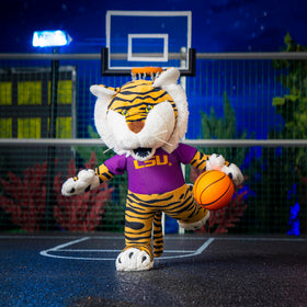 Bleacher Creatures LSU Mike the Tiger 10-inch plush in a stand-alone pose