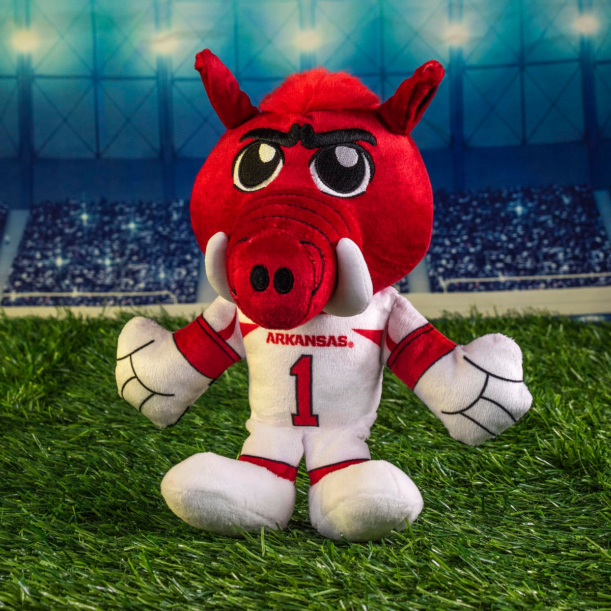 Official Bleacher Creatures Arkansas Razorbacks plush product image.