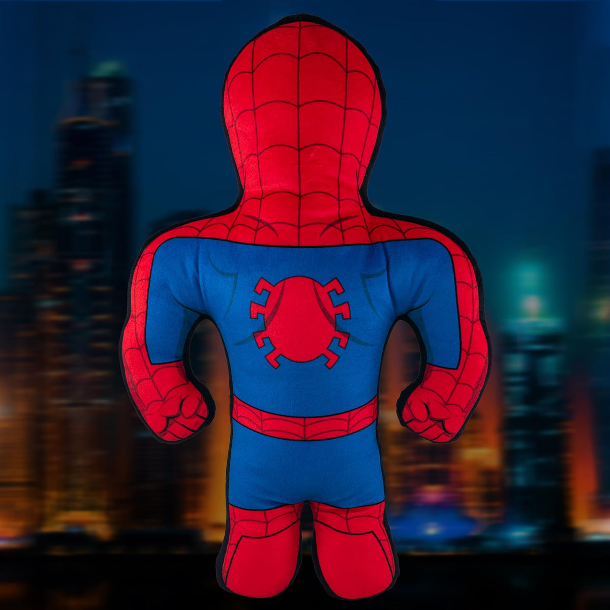 Bleacher Creatures Spider-Man Bleacher Buddy close-up highlights vibrant double-sided printing.