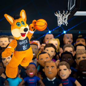 Officially licensed Spurs Coyote plush by Bleacher Creatures