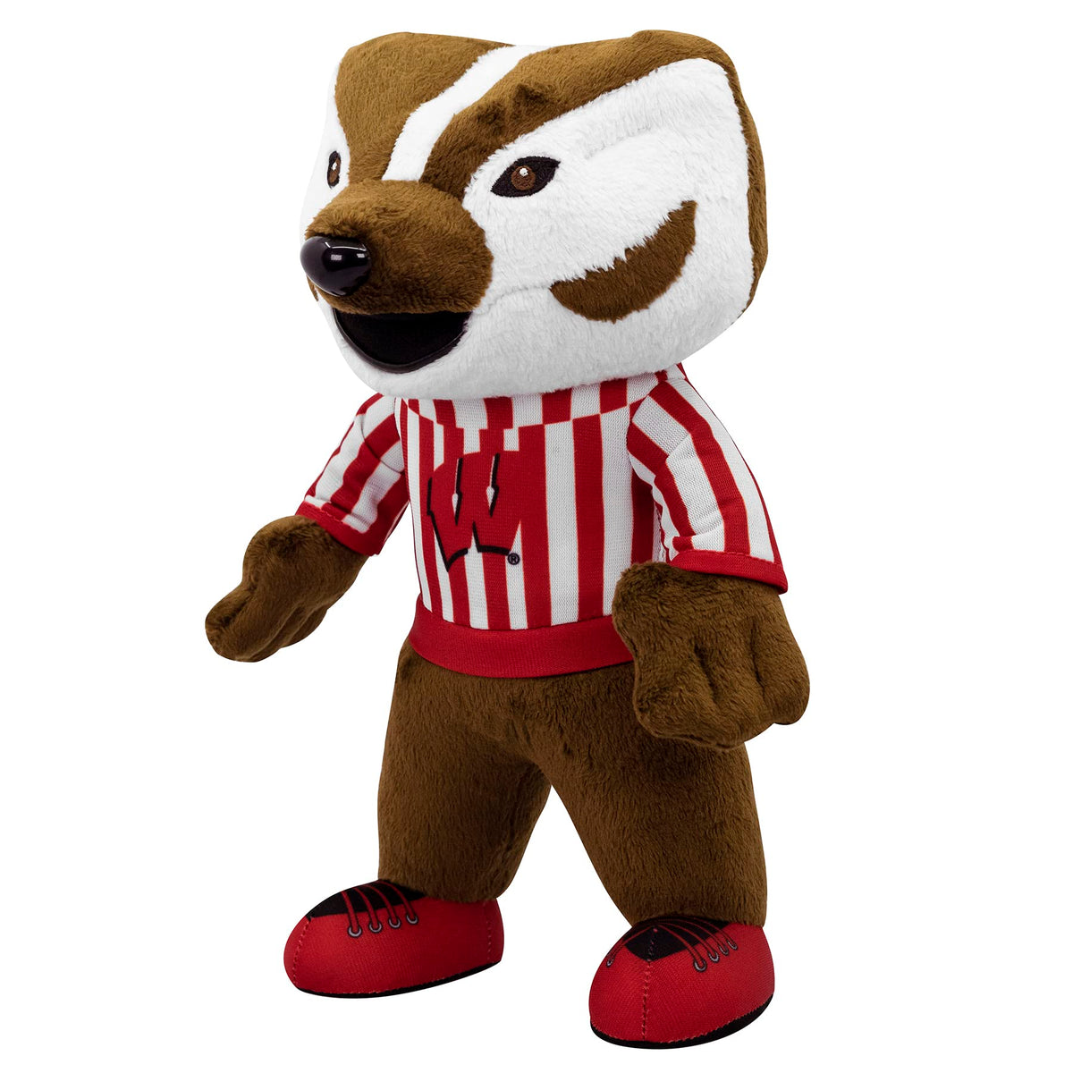 Bleacher Creatures Wisconsin Badgers logo detail on the 10-inch mascot plush.
