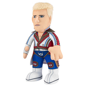 Bleacher Creatures Cody Rhodes 10-inch plush side view, highlighting the pose and detail.