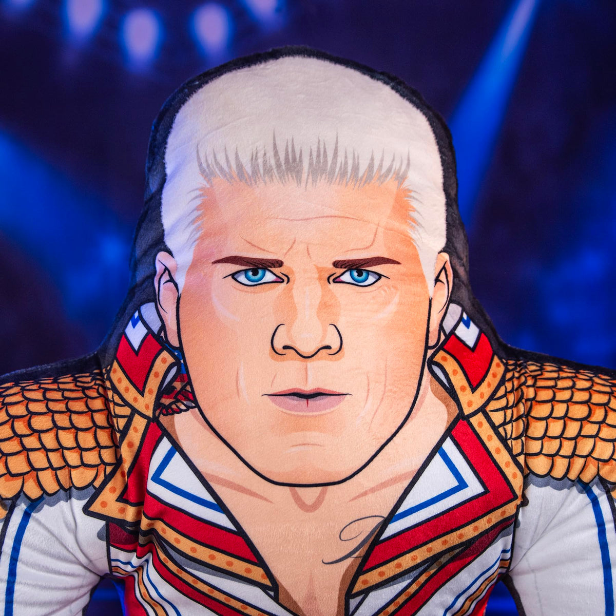 Vivid color and double-sided print capture Cody Rhodes' iconic look