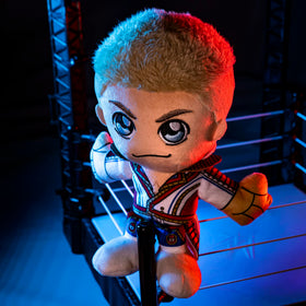 Bleacher Creatures Cody Rhodes 8-inch plush close-up face, expressive features