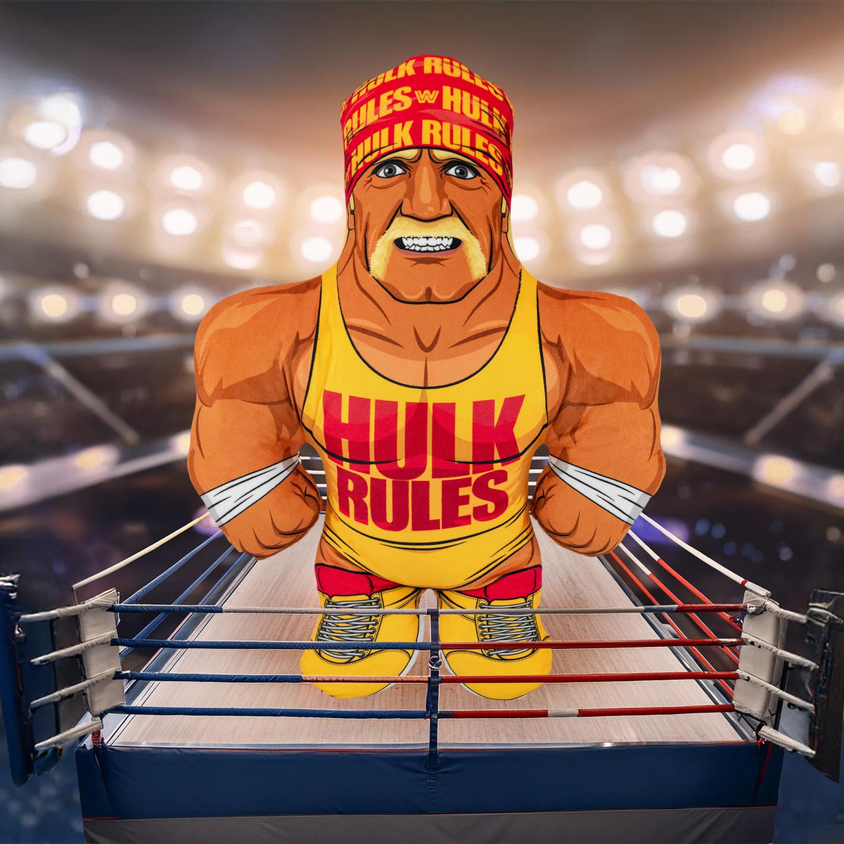 Bleacher Creatures WWE Hulk Hogan 24-inch print-detail emphasizes official licensing and collector appeal.