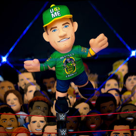 Bleacher Creatures John Cena plush close-up shows soft fabric and character detail.