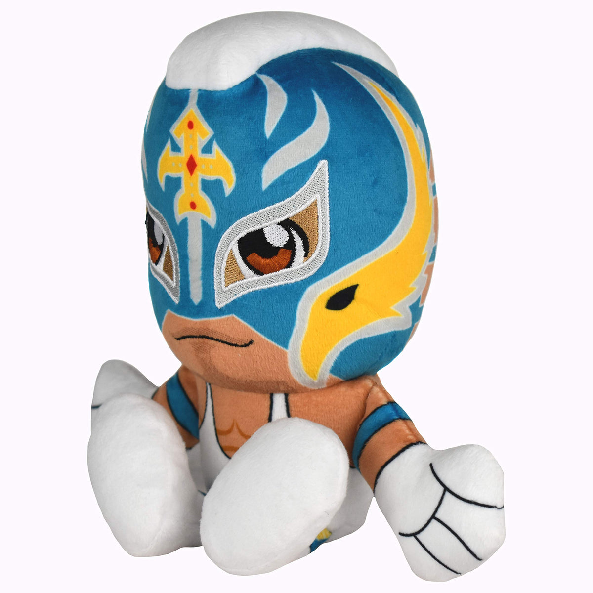 Bleacher Creatures Rey Mysterio Kuricha 8-Inch plush in soft fabric, perfect for cuddling and play.
