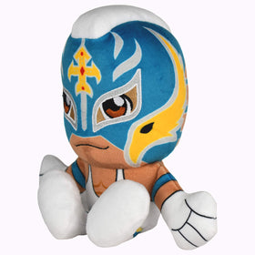 Bleacher Creatures Rey Mysterio Kuricha 8-Inch plush in soft fabric, perfect for cuddling and play.