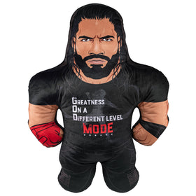 Bleacher Creatures WWE Roman Reigns 24-inch Bleacher Buddy face view enhances display presence.