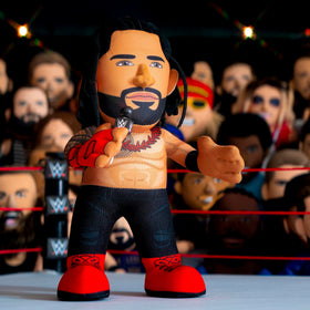 Bleacher Creatures WWE Roman Reigns plush stitching ensures durability during play.