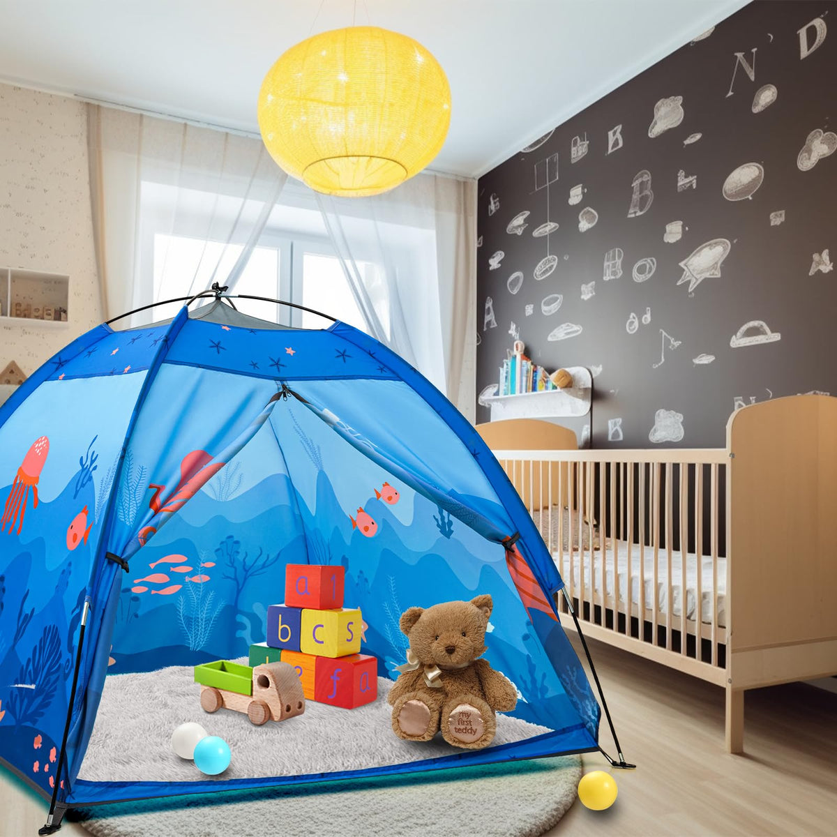 BLINWORLD Undersea World tent folded for compact storage