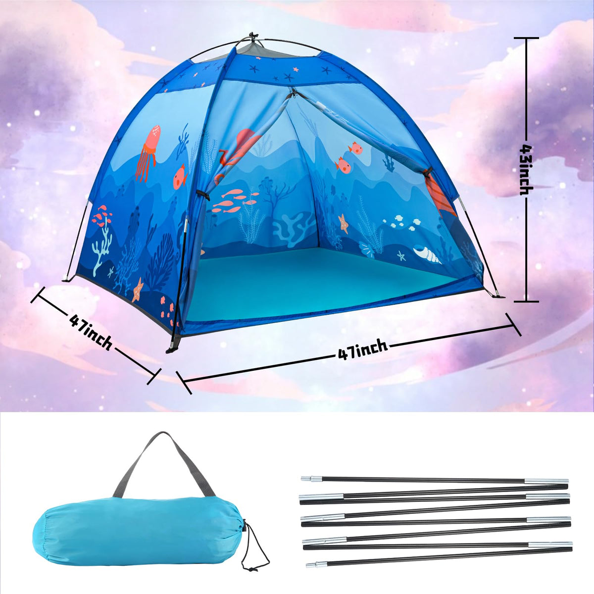 BLINWORLD Undersea World tent with space explorer scene sparks storytelling