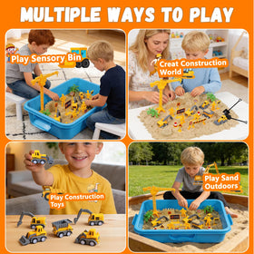 BlingCnsy road workers and trees create site based play.