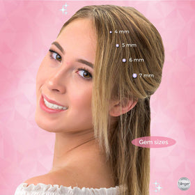 Blinger gems adhere to all hair types for versatile styling.