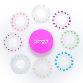 Blinger hair-safe gems show adhesive close-up with skin-friendly hold.