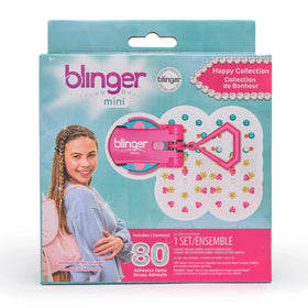 Blinger On The Go Mini Starter Set in pink ready to sparkle on hair and accessories.