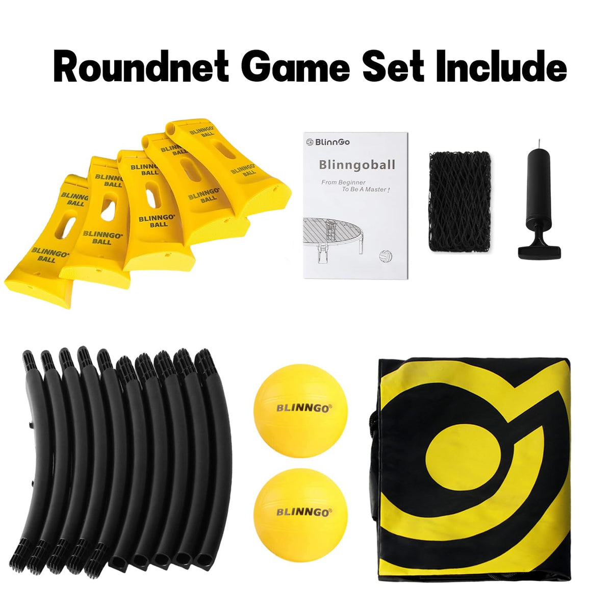 Blinngo Sport Roundnet net tension demonstrating responsive returns.