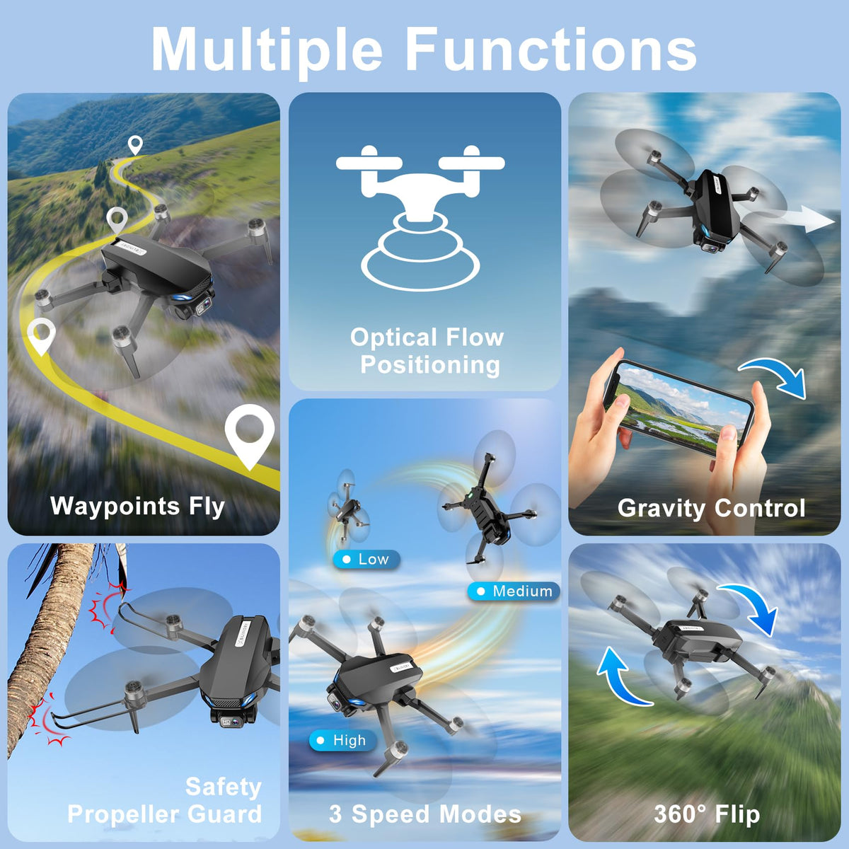 BLINORY drone gesture selfie controls for quick photos and videos