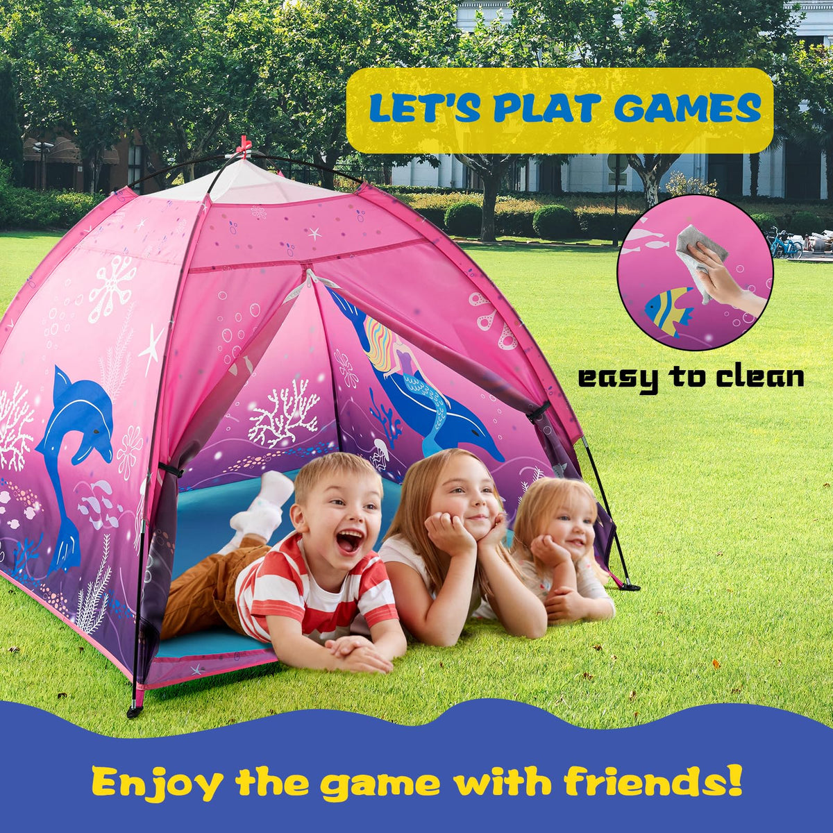 BLINWORLD mermaid tent used outdoors for portable backyard fun and adventures