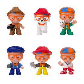 Blippi Mini Heroes Police Officer squishy figure for imaginative play.