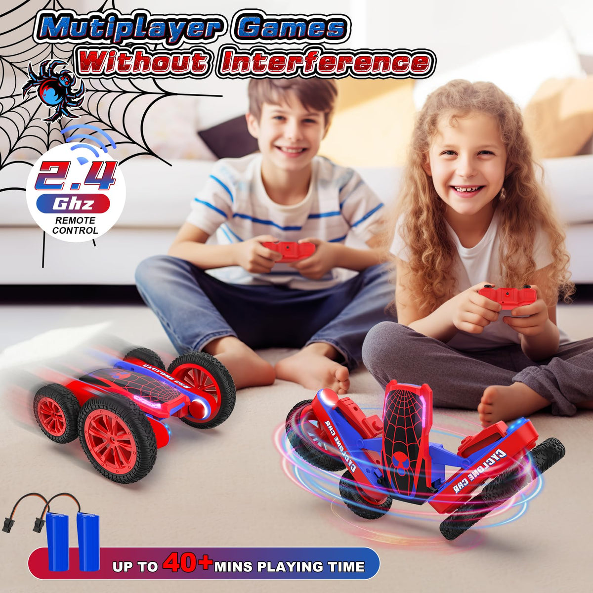 Blissbud Spider RC Car 360-degree spin shows stunt versatility and crowd-pleasing action