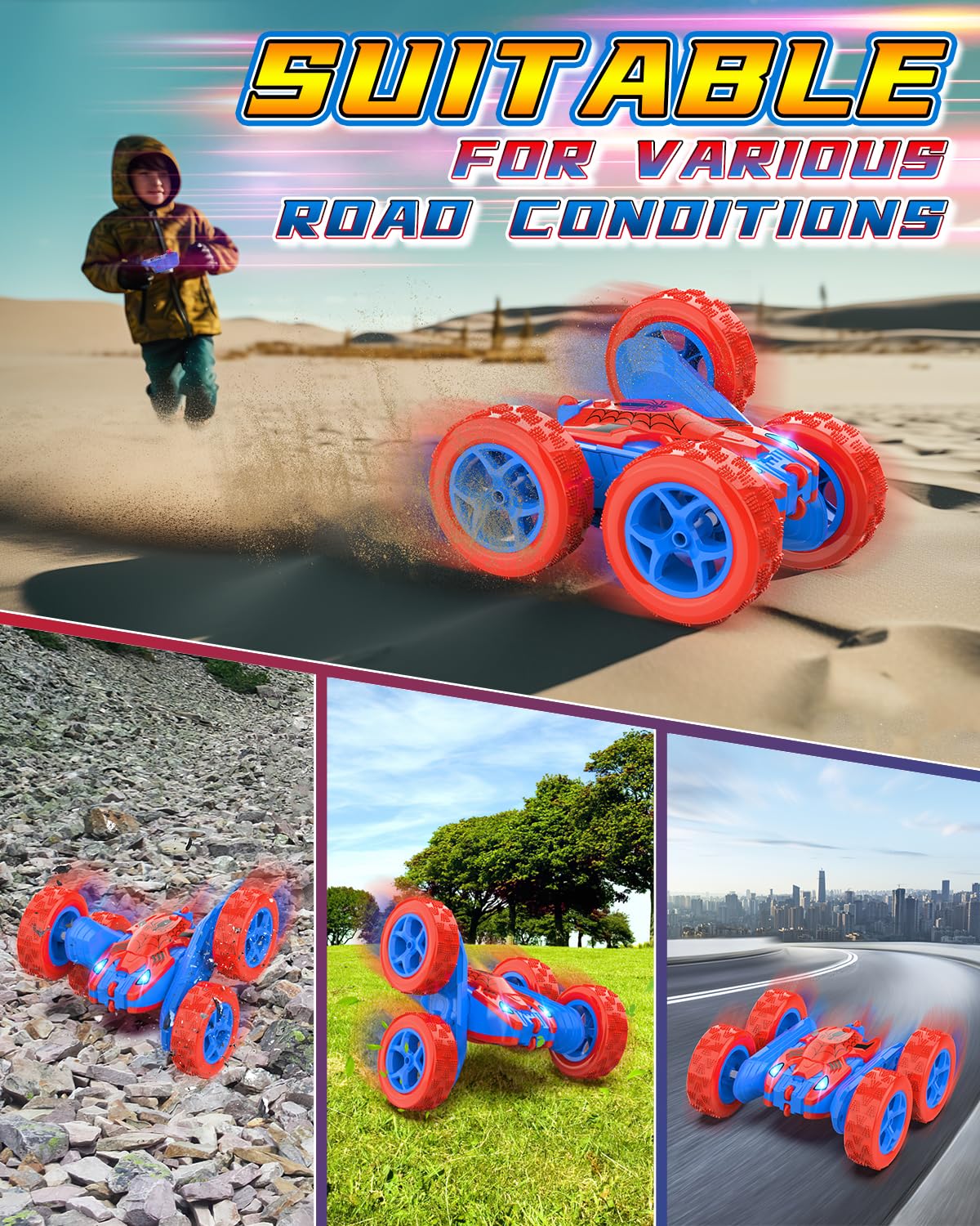Blissbud Spider RC Car drift action showcases smooth 360 degree rotation