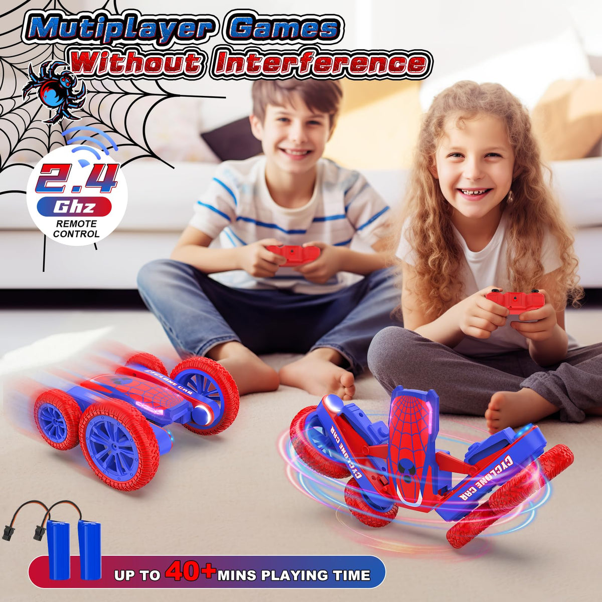 Blissbud Spider RC Car indoor racing setup with precise control