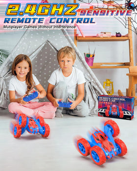 Blissbud Spider RC Car top view emphasizes compact design for indoors