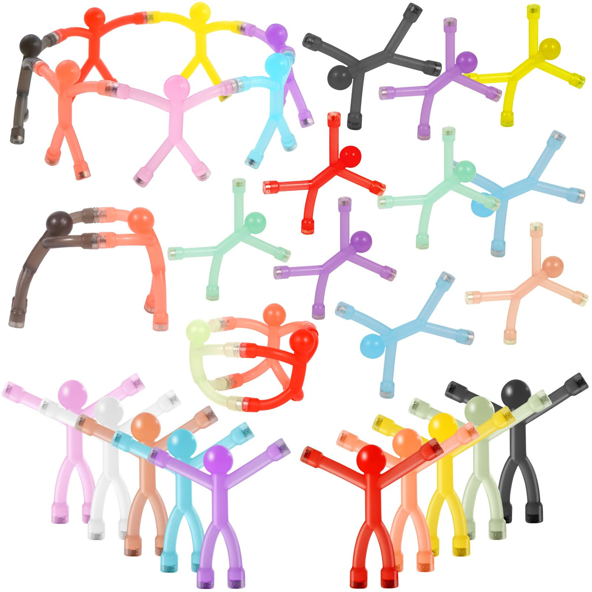 BlissfulTie 30-pcs magnetic figures pose collection supports imaginative play on any surface.
