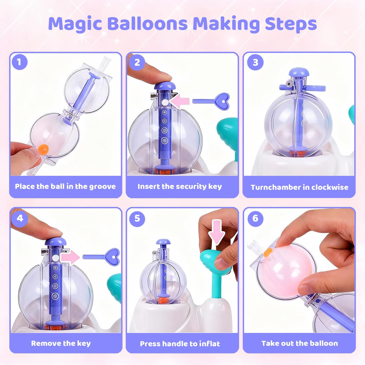 BlivEclat Balloon The Funny Inflator connectors and stands simplify display and play.