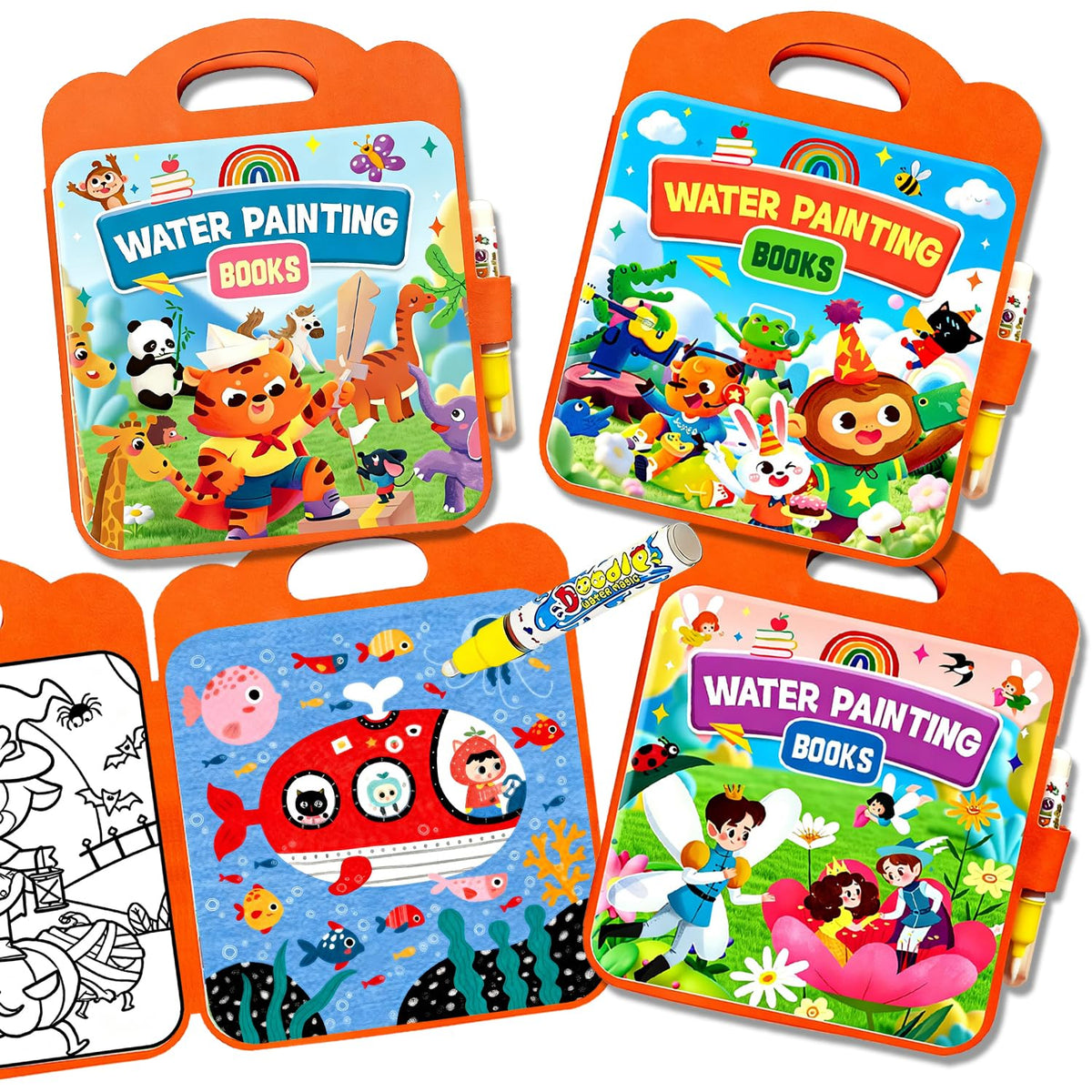 BlivEclat magic water coloring book cover with mess-free promise