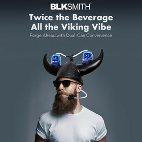 BLKSMITH beer hat with straw enables hands-free quenching during events.