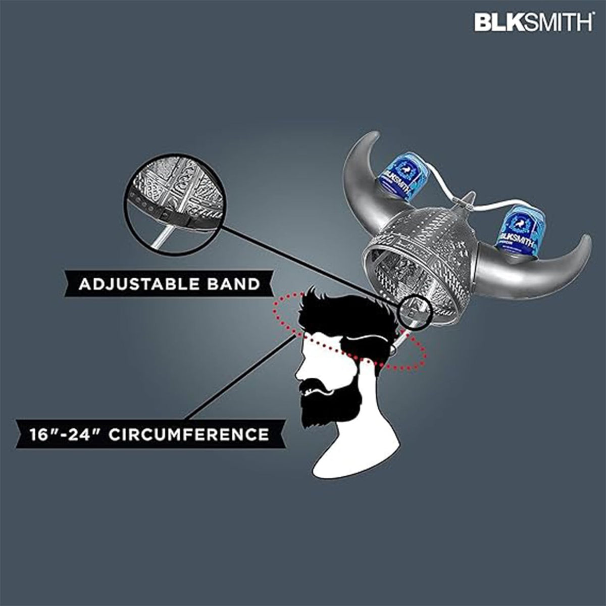 BLKSMITH beer helmet ideal for games and celebrations