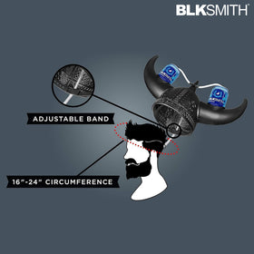 BLKSMITH Viking helmet for parties supports two-can beverages.