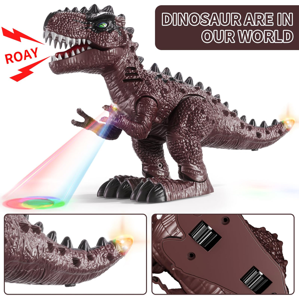 BLmukce Stegosaurus moves with roars for interactive dinosaur adventures.