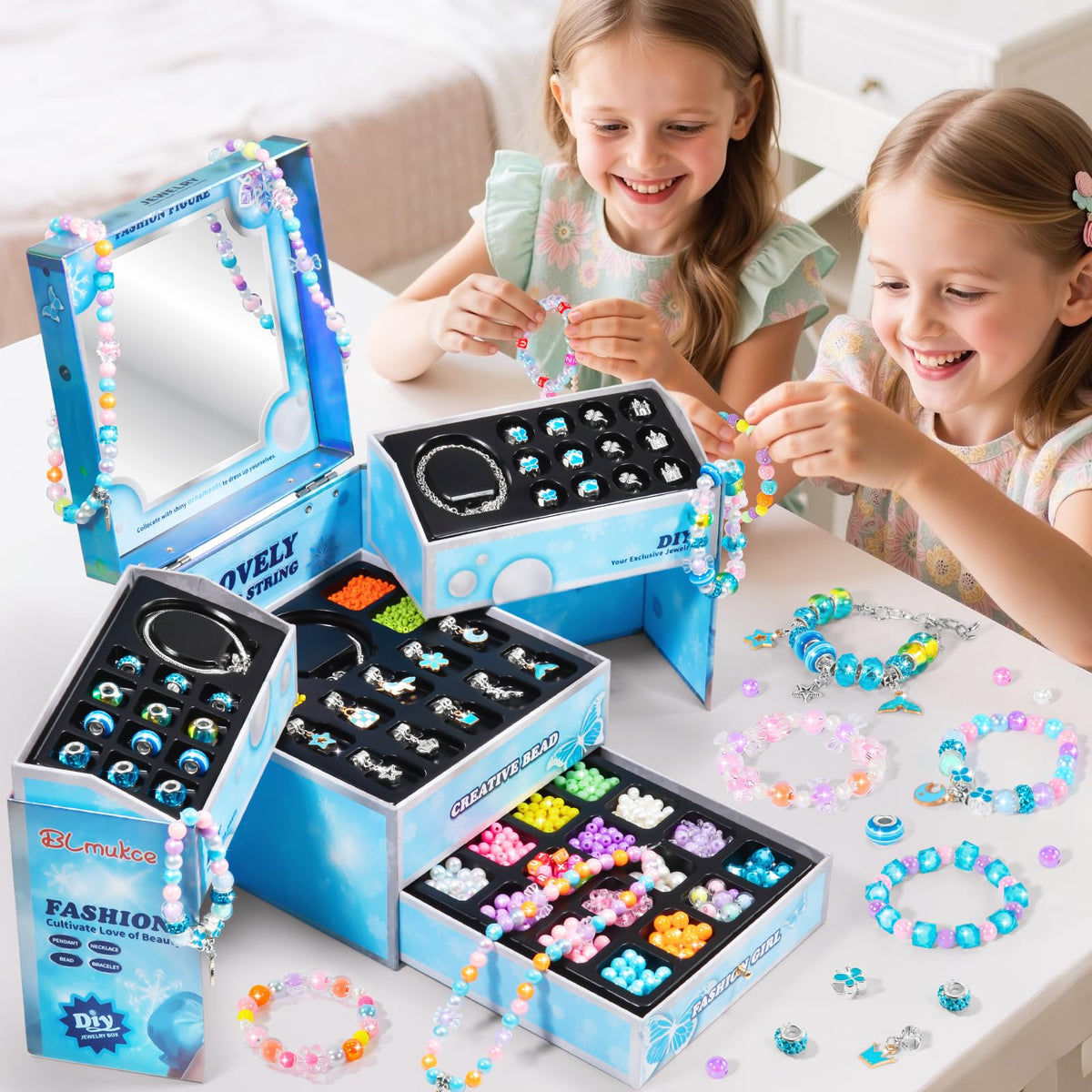 BLmukce Bracelet Making Kit tools in use for fine motor practice